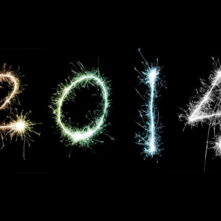 The word 2014 is written with sparklers on a black background at a mental health care facility.